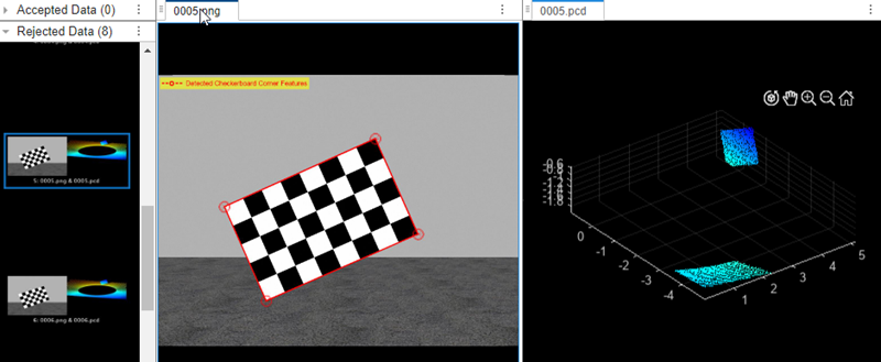 Lidar Camera Calibrator Calibration Tab