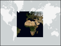 Satellite imagery displayed on a world map