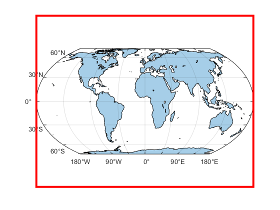 Map of world in cartographic map layout