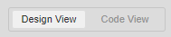 Design View and Code View toggle buttons