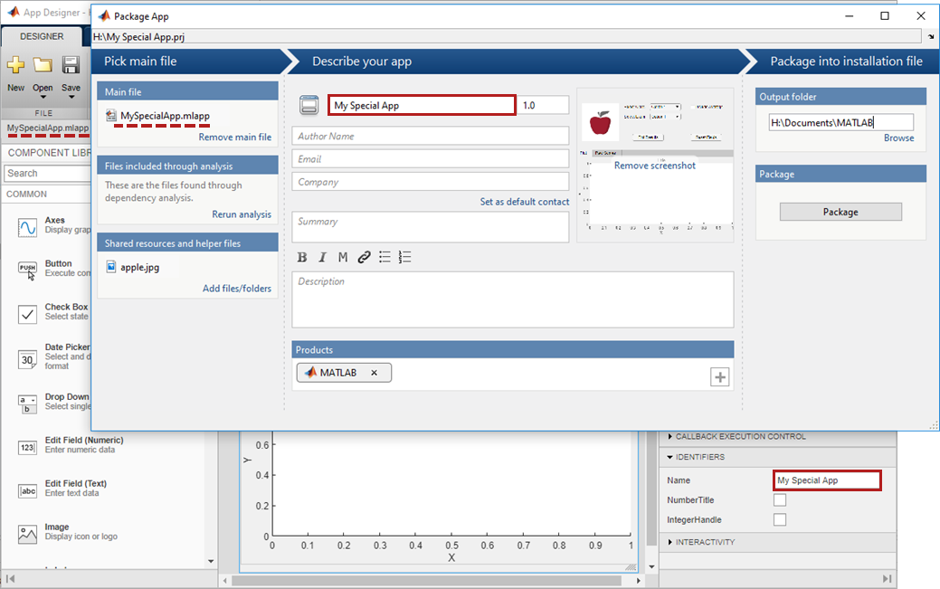 App Designer でのアプリのパッケージ化 - MATLAB & Simulink - MathWorks 日本