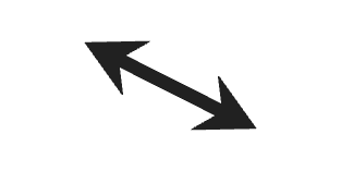 Double-ended arrow annotation