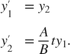 $$\begin{array}{cl} y'_1 &= y_2\\ y'_2 &= \frac{A}{B} t y_1.
\end{array}$$