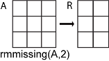 rmmissing(A,2) column removal