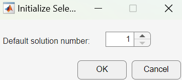 Initialize Selected Solution dialog box