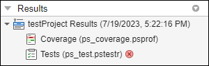 results pane example