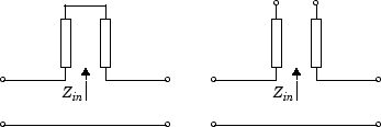 Short and open circuit series stubs