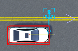 Vehicle with front reference line