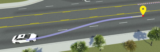 Path with lane change