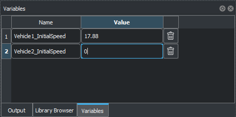 Variables editor in RoadRunner