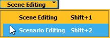 Scene Editing and Scenario Editing toggle with Scenario Editing selected