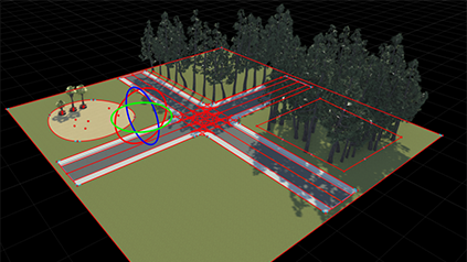 Selecting multiple objects in a scene for rotation