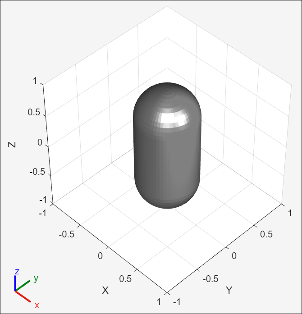 Isometric view of capsule solid shape