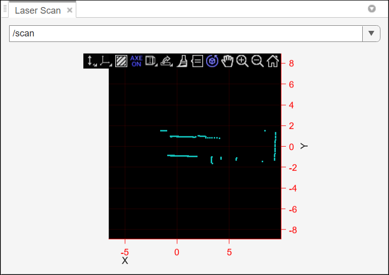 Laser Scan Viewer of the ROS Bag Viewer App