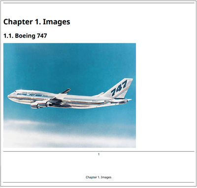 Chapter one with a picture of a Boeing 747.