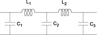 Two-port LC lowpass pi network