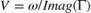 $V = \omega / Imag(\Gamma)$