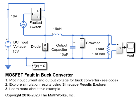降圧コンバーターの MOSFET の故障