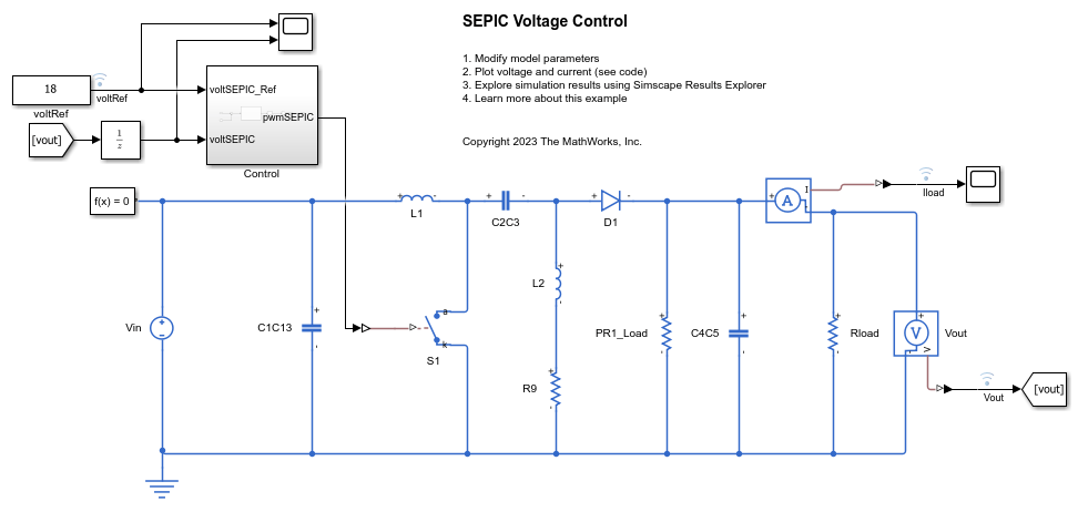 SEPIC の電圧制御