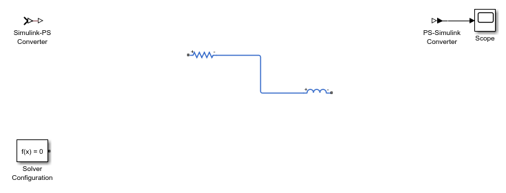 Model diagram with added connection between resistor and inductor