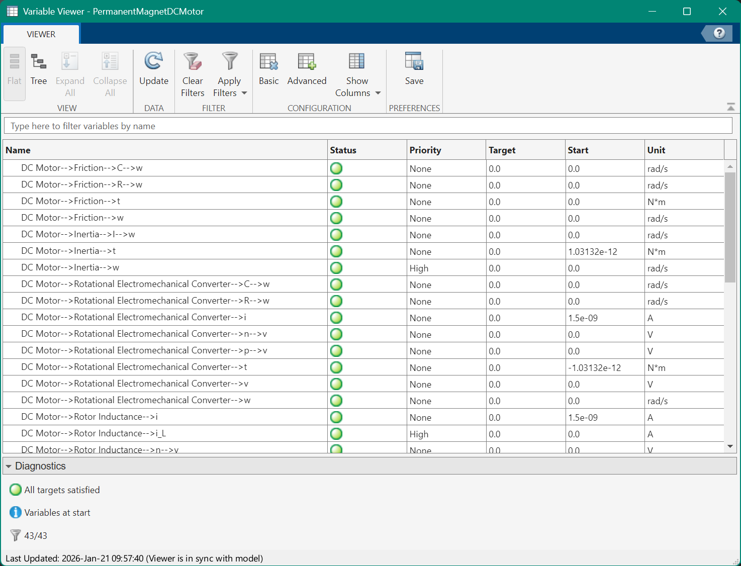 Variable Viewer app window
