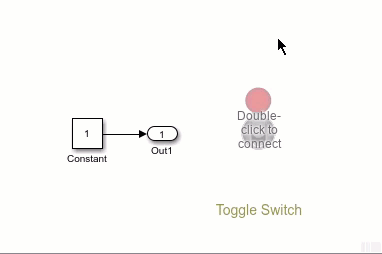 An unconnected Toggle Switch block connects to a Constant block.