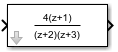 zero-pole gain transfer function in terms of a variable