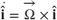 $$
\dot{\mathbf{\hat{i}}}=\overrightarrow{\Omega} \times \mathbf{\hat{i}}
$$