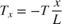 $$T_x= -T\frac{x}{L}$$