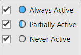 Block activeness check box filter
