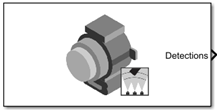 Simulation 3d ultrasonic array block icon.