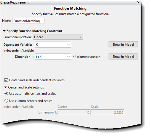 Create Requirement dialog box