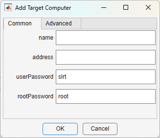 Add target computer dialog