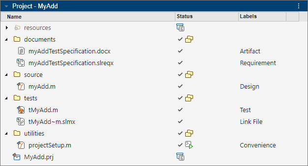 The Project window shows the MyAdd project and its contents