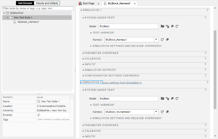 Test Manger with generated test case