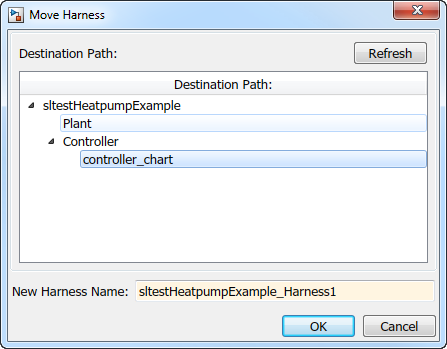 Move Harness dialog box