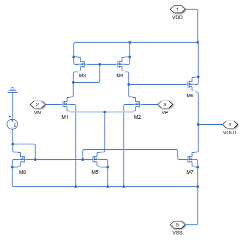 CMOS 電圧比較器の SPICE 変換 - MATLAB & Simulink