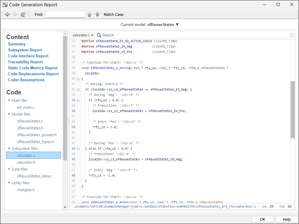 Atomic サブチャート用の個別コードの生成