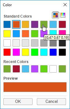 Color dialog box