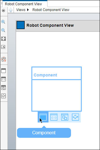 Click and drag on the views canvas to create a component.