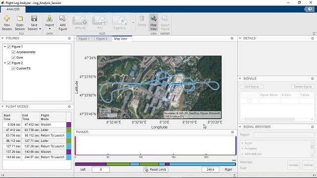 Interactively Analyze Telemetry Data with the Flight Log Analyzer App