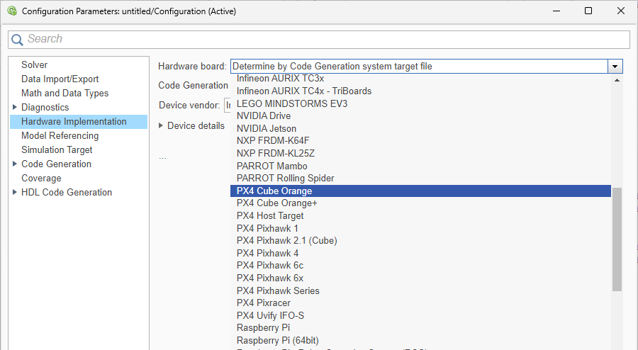 Configuration parameters