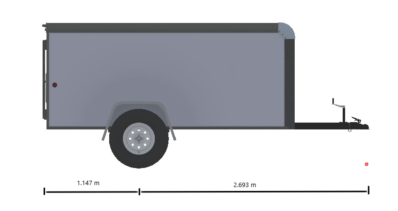 Side view of trailer