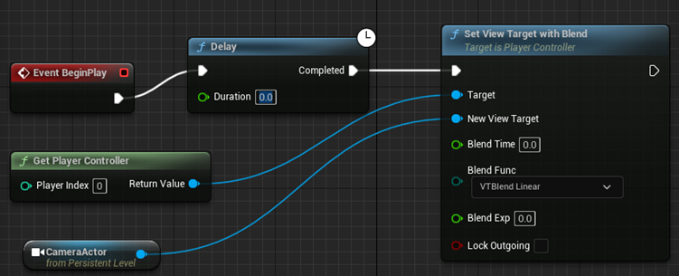 Unreal Editor blueprint connections