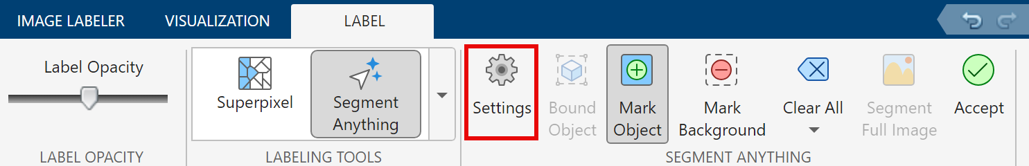Click Settings to open the SAM Settings dialog box and select a SAM model variant.