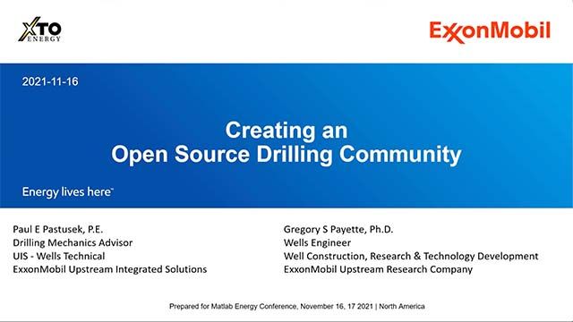 Creating an Open Source Drilling Community - MATLAB & Simulink