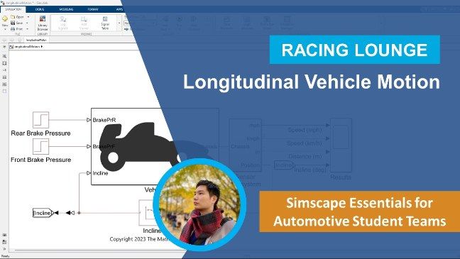 In this video, we guide students to create a simple model with Simscape where a free-falling vehicle applies brakes to stop while descending a slope.